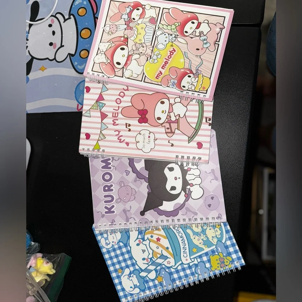 Cute Character Spiral Notebooks - Pink and Purple